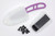 ESEE Candiru PURP, Fixed Blade Knife With Skeletized Handle, Clear/White Molded Sheath and Clip Plate - Purple