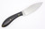 LT Wright Knives Small Northern Hunter - AEB-L Steel - Flat Grind - Black Canvas Micarta - Polished Finish