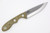 TOPS Knives Mini Scandi - Rockies Edition - Tumble Blade Finish with Clear Cerakote - Green Canvas Micarta Handle