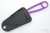 ESEE Izula-PURP-BLK, Fixed Blade Neck Knife with Skeletized Handle & Black Sheath - Purple