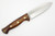 LT Wright Knives Forest Trail - A2 Steel - Saber Grind Spear Point - Desert Ironwood Handle - Polished Finish - Leather Sheath - 2 / FREE Black Liners!