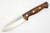 LT Wright Knives Forest Trail - A2 Steel - Saber Grind Spear Point - Desert Ironwood Handle - Polished Finish - Leather Sheath - 3 / FREE Black Liners!