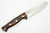LT Wright Knives Forest Trail - A2 Steel - Saber Grind Spear Point - Desert Ironwood Handle - Polished Finish - Leather Sheath - 3 / FREE Black Liners!