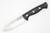 LT Wright Knives Forest Trail - A2 Steel - Saber Grind - Spear Point - Black Canvas Micarta Handle - Matte Finish - Leather Sheath