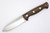 LT Wright Knives Forest Trail - A2 Steel - Saber Grind Spear Point - Bocote Handle - Polished Finish - Leather Sheath - 1 / FREE Black Liners!