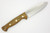 LT Wright Knives Forest Trail - A2 Steel - Saber Grind Spear Point - Bocote Handle - Polished Finish - Leather Sheath - 3 / FREE Black Liners!
