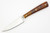 LT Wright Knives Coyote - A2 Steel - Flat Grind - Desert Ironwood Handle - Orange Liners - 3