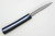 LT Wright Knives Second Amendment - D2 Steel - Saber Grind - African Blackwood - Blue Liners - Polished Finish - CHRISTMAS SPECIAL - FREE Softcase and Extra Discount!