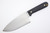 LT Wright Knives Camp Kitchen Knife - AEB-L Steel - Flat Grind - Black Canvas Micarta - Matte Finish