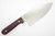 LT Wright Knives Camp Kitchen Knife - AEB-L Steel - Flat Grind - Double Red Canvas Micarta - Matte Finish