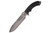 TOPS Knives Tahoma Field Knife, TAHO-BC (SHARPENED TOP) - Black River Wash 7.75" Blade - Black Canvas Micarta Handle