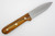 LT Wright Knives Genesis AEB-L Stainless Steel - Scandi Grind - Desert Ironwood - Polished Finish - 1 - FREE Black Liners!