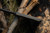 TOPS Knives, Trail Seeker TLSR-01 Fixed Blade Knife w/ Green Canvas Micarta Handle - Black Traction Coated Blade, Black Kydex