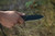 TOPS Knives, Trail Seeker TLSR-01 Fixed Blade Knife w/ Green Canvas Micarta Handle - Black Traction Coated Blade, Black Kydex