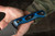 TOPS Knives Dicer 7 Bread Knife - Tumble Finish - 7.63" Blade - CPM S35VN Steel - Black Canvas Micarta/Blue and Black G10 Handle