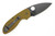 Spyderco Efficient - C216GPBNBK - Linerlock Folding Knife - Black Oxide Coated 8Cr13MoV Stainless Steel Blade - Brown G10 Handle