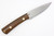 LT Wright Knives Gary Wines Bushcrafter - Scandi Grind - Brown Burlap - Yellow Liners - Polished Finish