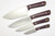 LT Wright Knives Cookcraft Collection Four Piece Knife Set - AEB-L Steel - Flat Grind - Double Red Canvas Micarta - Polished Finish