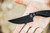 TOPS Knives Unzipper UNZ-01 - Black Traction Coating - 4.25" Blade - 1095 Carbon Steel - Black G10 Handle
