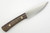 LT Wright Knives Gary Wines Bushcrafter - O1 Steel - Scandi Grind - Dark Curly Maple Handle - Polished Finish - 8 - FREE Black Liners!