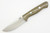 Bark River Knives Bravo-1 Rampless - CPM 3V Steel - Green Canvas Micarta Handle - Polished Finish
