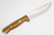 Bark River Knives Bravo-1.25 LT Rampless - CPM 3V Steel -Natural Canvas Micarta Handle - Polished Finish
