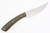 LT Wright Knives Large Swoop - Flat Grind - Green Canvas Micarta Handle - Matte Finish