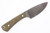 LT Wright Knives Companion - 1075 Steel - Flat Grind - Two Tone Green Jigged Handle - Matte Finish