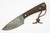 *Christmas Special* LT Wright Knives Companion - 1075 Steel - Flat Grind - Brown Burlap Canvas Jigged Handle - Matte Finish - FREE SOFT CASE!