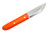 LT Wright Knives: Boattail Scandi Fixed Blade Knife w/ Orange G10 Handle, Black Liners - Matte Finish