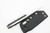 LT Wright Knives: Patriot - A2 Steel - Black Carbon Fiber Handle w/ White Liners - Mountain Finish - Kydex Sheath