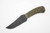 Winkler Knives - Belt Knife - 80CRV2 Steel - Flat Grind - Sculpted Green Laminate Handle - Tapered Tang