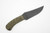 Winkler Knives - Belt Knife - 80CRV2 Steel - Flat Grind - Sculpted Green Laminate Handle - Tapered Tang