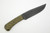 Winkler Knives - Field Knife - 80CRV2 Steel - Flat Grind - Sculpted Green Laminate Handle - Tapered Tang