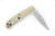 Smith & Sons Knives: CYPRESS TRAPPER - D2 Tool Steel - White Burlap Micarta Handle