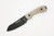 Bradford Knives: Guardian3 - M390 Steel - Black DLC Finish Sheepsfoot Blade - 3D Natural Canvas Micarta Handle