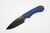 Bradford Knives: Guardian4 - M390 Steel - Sabre Grind, Black DLC Finish Blade - 3D Black/Blue G10 Handle