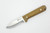 LT Wright Knives: HEVI Next Gen - 3/16" Thick O1 Steel - Scandi Grind - Natural Canvas Micarta Handle - Matte