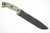 ESEE JUNGLAS Tactical Gray Plain Edge Fixed Blade w/ Green Canvas Micarta Handle, Black Kydex Sheath