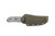 TOPS Knives, Stryker Defender Tool - DEFT-01 - Fixed Blade Knife w/ Black Linen Micarta Handle - Black Traction Coating Blade, OD Green Kydex Sheath