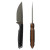 Toor Knives: Field 3.0 - CPM 154 Steel - Spanish Moss - Ebony Handle w/ Orange G10 Liner, Leather Sheath