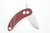 Woods Monkey Banana Peel by L.T. Wright - S35VN Steel - Scandi Grind and Drop Point Blade - Twist Red Linen Micarta Handle - Kydex Neck Sheath