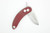Woods Monkey Banana Peel by L.T. Wright - S35VN Steel - Scandi Grind and Drop Point Blade - Red Linen Micarta Handle