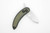 Woods Monkey Banana Peel by L.T. Wright - AEBL Steel - Scandi Grind and Drop Point Blade - 3/8” Black and Green G10 Handle