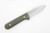 LT Wright Knives: HEVI Next Gen - 3/16" Thick O1 Steel - Scandi Grind - Green Canvas Micarta - Matte