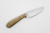 LT Wright Knives: Frontier First - O1 Tool Steel - Flat Grind - Natural Maple w/ Black Liners - 1