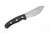 LT Wright Knives: Jessmuk - Scandi Grind - O1 Tool Steel - Black Canvas Micarta - Matte