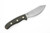 LT Wright Knives: Jessmuk - Scandi Grind - O1 Tool Steel - Green Canvas Micarta - Matte