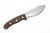 LT Wright Knives: Jessmuk - Scandi Grind - O1 Tool Steel - Rustic Brown Canvas Micarta - Matte