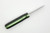 LT Wright Knives Bushbaby - O1 Tool Steel - Saber Grind - Black Canvas Micarta w/ Toxic Green Liner Handle - Matte Finish